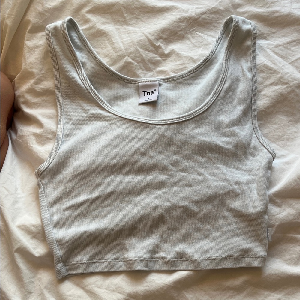 TNA Women's light blue tank top
